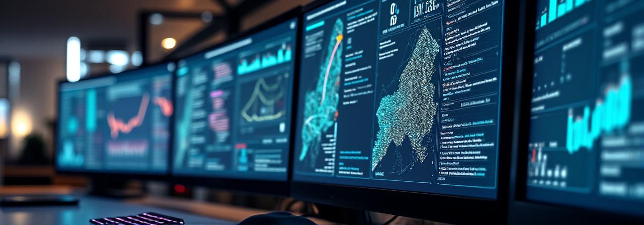 Barba Kelly AI-driven supply chain control tower dashboard showing real-time inventory and logistics data across New York networks